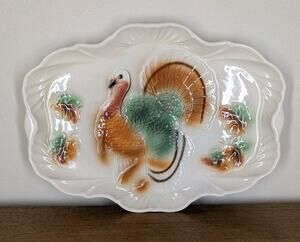 Vintage 1950s Turkey Platter Lane and Co Van Nuys CA T-40 Thanksgiving Holiday